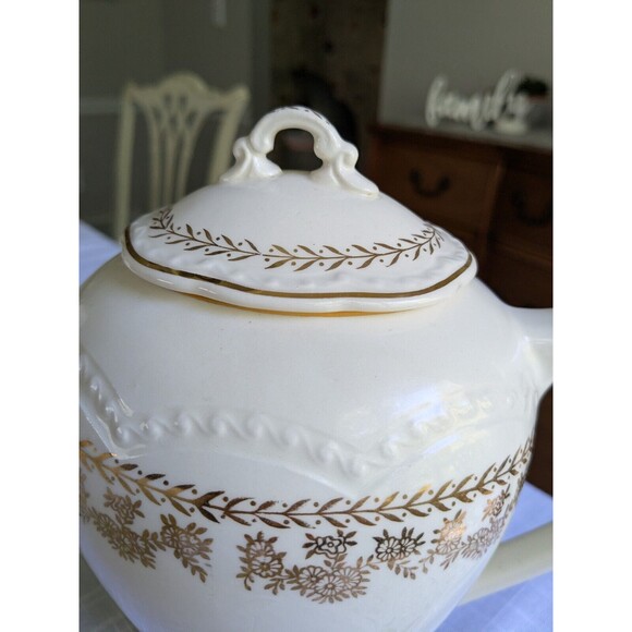 Stetson STT1 American Beauty Laurel VTG 22K Gold CoffeePot Porcelain Cottagecore - Picture 2 of 10